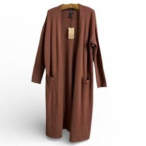 Halogen Wool Cashmere Blend MIDI Cardigan Sweater size XXL